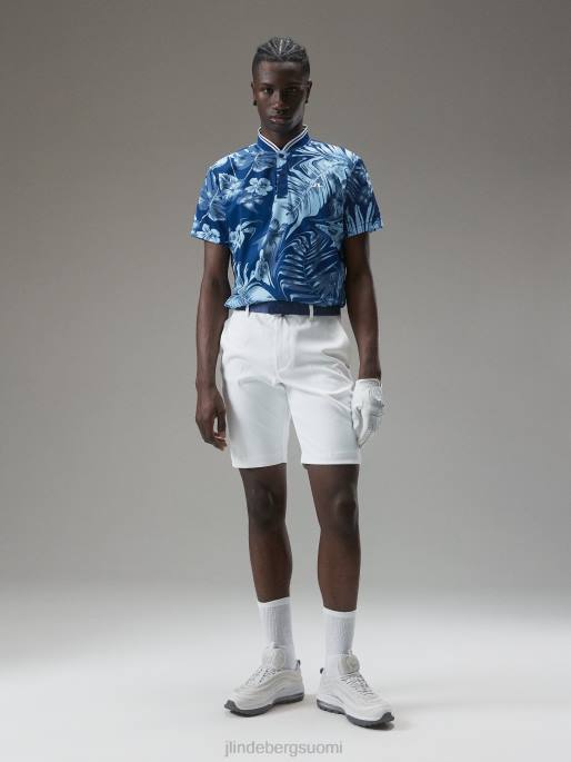 J.Lindeberg tyson print polo miehet hibiscus sininen 4VD0339 vaatetus