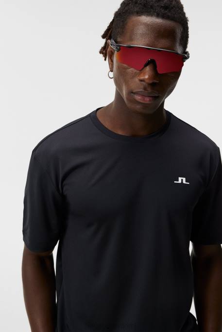 J.Lindeberg ade t-paita miehet musta 4VD010 vaatetus