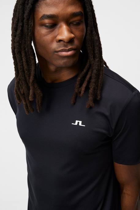 J.Lindeberg ade t-paita miehet musta 4VD0170 vaatetus