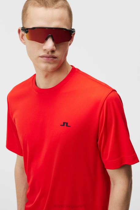 J.Lindeberg ade t-paita miehet tulenpunainen 4VD0171 vaatetus