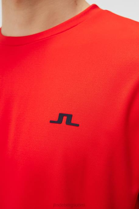 J.Lindeberg ade t-paita miehet tulenpunainen 4VD0171 vaatetus