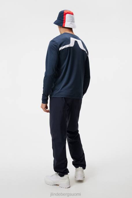 J.Lindeberg aktiivinen pitkähihainen t-paita miehet laivasto 4VD0162 vaatetus