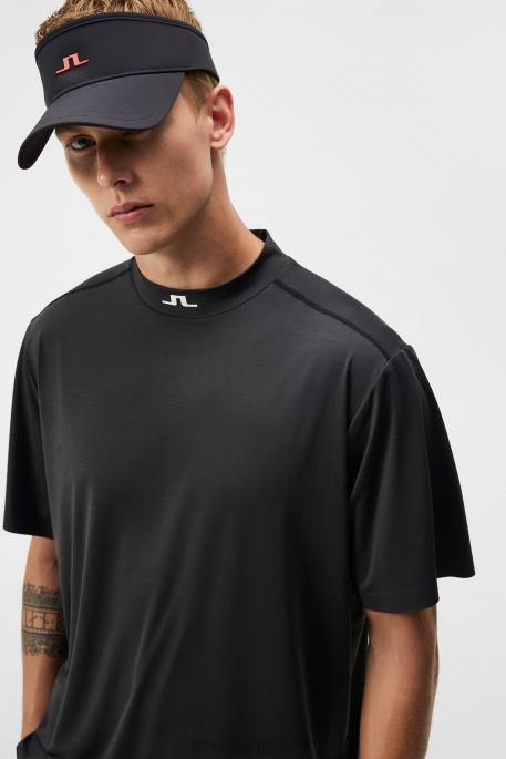 J.Lindeberg alf t-paita miehet musta melansi 4VD066 vaatetus