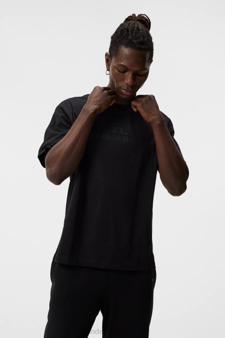 J.Lindeberg alfa t-paita miehet musta 4VD03 vaatetus