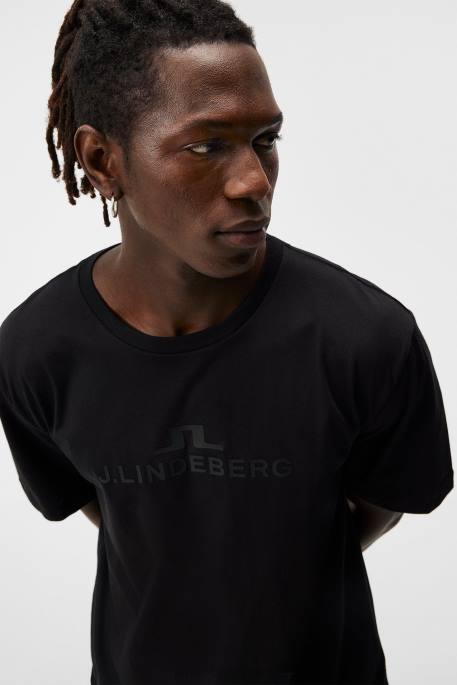 J.Lindeberg alfa t-paita miehet musta 4VD03 vaatetus