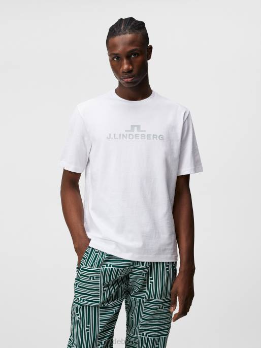J.Lindeberg alfa t-paita miehet valkoinen 4VD0179 vaatetus