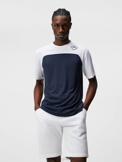 J.Lindeberg mesh estetty t-paita miehet laivasto 4VD0186 vaatetus