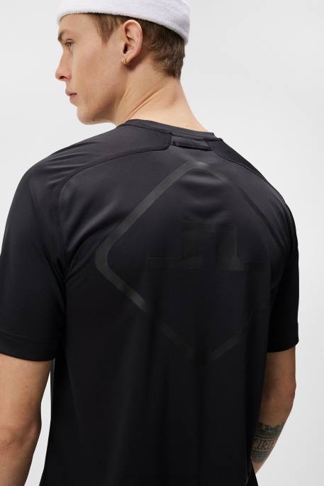 J.Lindeberg timantti t-paita miehet musta 4VD0173 vaatetus