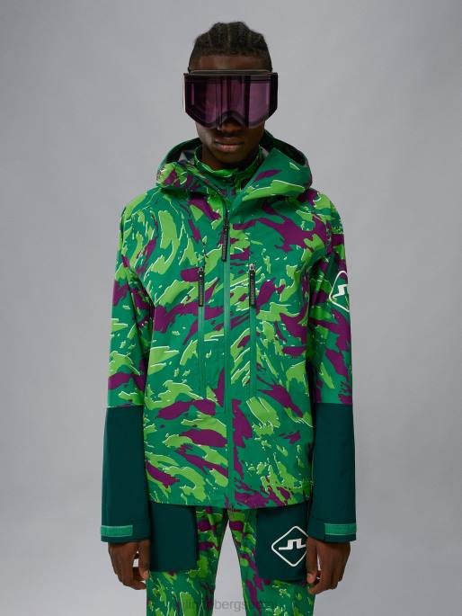 J.Lindeberg aerial pro print -kuoritakki miehet canimol vihreä 4VD01284 vaatetus