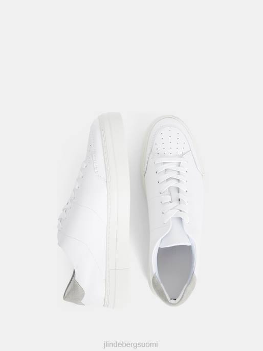 J.Lindeberg taiteen tunnusomaiset nahkalenkkarit miehet valkoinen 4VD01265 jalkineet