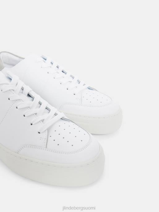 J.Lindeberg taiteen tunnusomaiset nahkalenkkarit miehet valkoinen 4VD01265 jalkineet