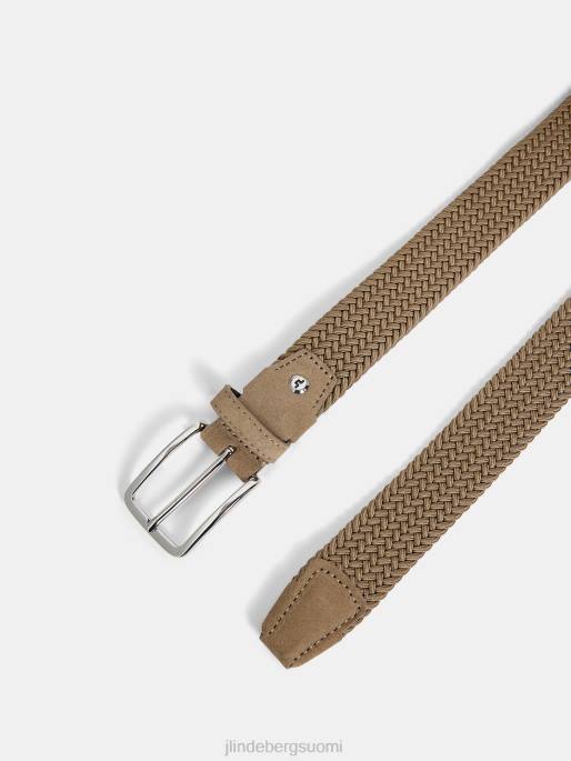 J.Lindeberg ben-punottu joustava vyö miehet safari beige 4VD01281 lisävaruste