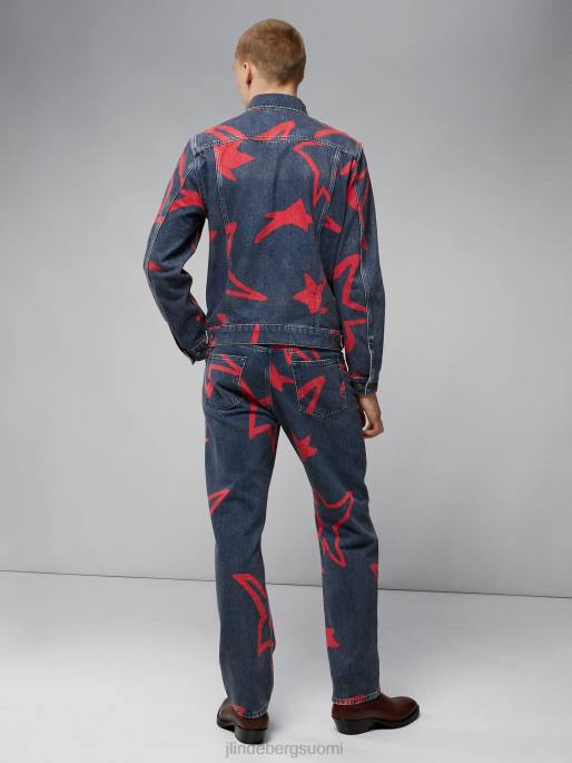 J.Lindeberg johnny star -printtifarkut miehet laivasto 4VD02578 vaatetus