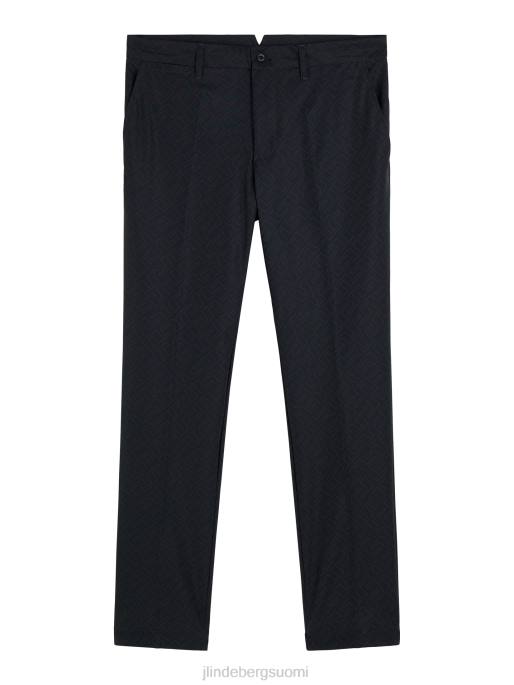 J.Lindeberg ellott print housut miehet musta silta monogrammi 4VD02194 vaatetus