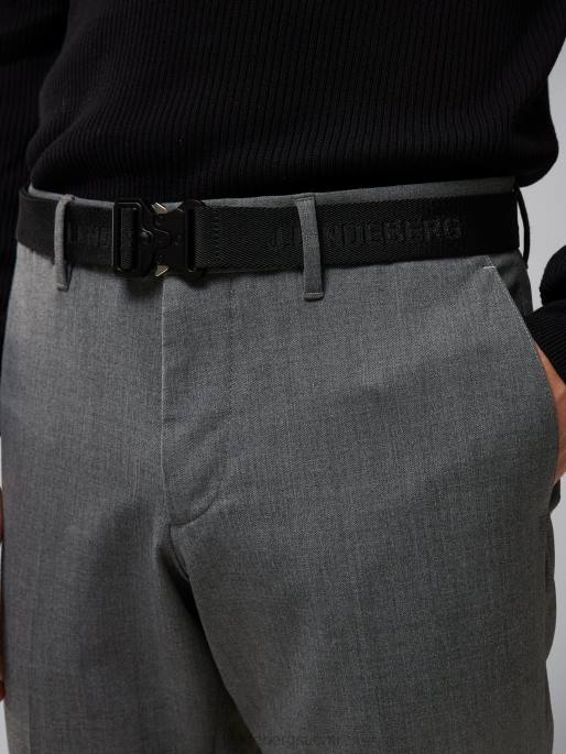 J.Lindeberg myöntää joustavat twill-housut miehet harmaa melansi 4VD02196 vaatetus