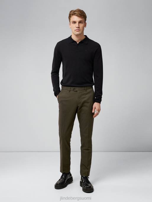 J.Lindeberg myöntää mikrotekstuurihousut miehet metsänvihreä 4VD02198 vaatetus