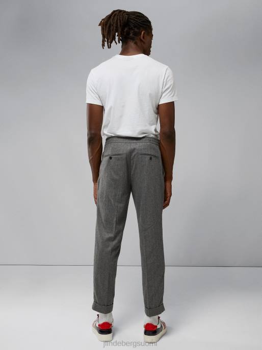 J.Lindeberg sasha raidalliset flanellihousut miehet harmaa melansi 4VD02197 vaatetus