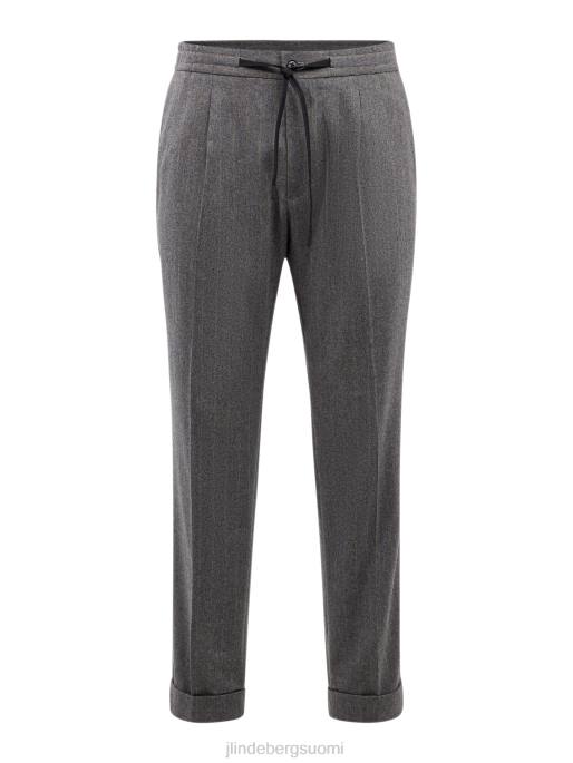 J.Lindeberg sasha raidalliset flanellihousut miehet harmaa melansi 4VD02197 vaatetus