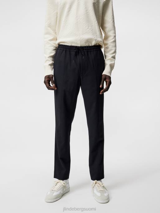 J.Lindeberg sasha-rakenteiset 2-sävyiset housut miehet laivasto melange 4VD01133 vaatetus