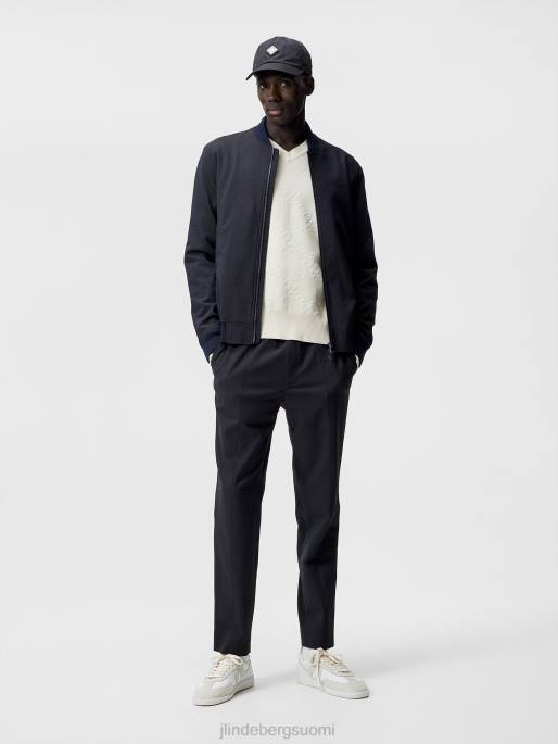 J.Lindeberg sasha-rakenteiset 2-sävyiset housut miehet laivasto melange 4VD01133 vaatetus