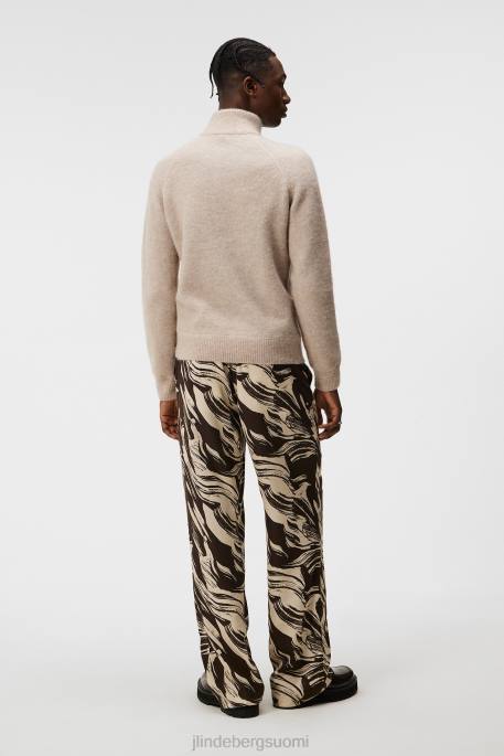 J.Lindeberg Wilton puolivetoketjullinen pusero miehet osterin harmaa 4VD01000 vaatetus