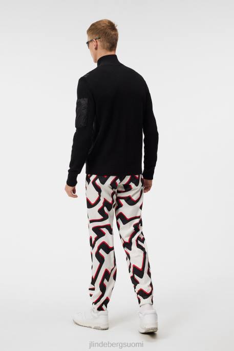 J.Lindeberg beck-neulottu hybriditakki miehet musta 4VD0997 vaatetus