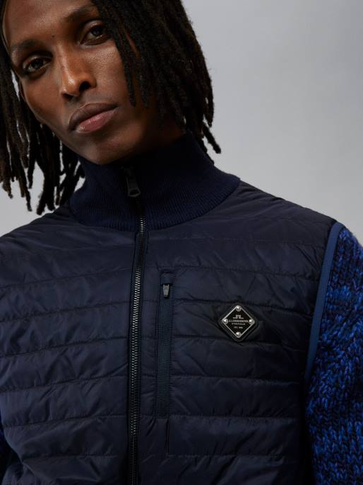 J.Lindeberg becket hybridi vetoketjuliivi miehet laivasto 4VD02297 vaatetus