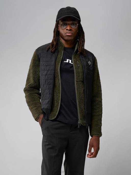 J.Lindeberg becket hybridi vetoketjuliivi miehet musta 4VD02298 vaatetus