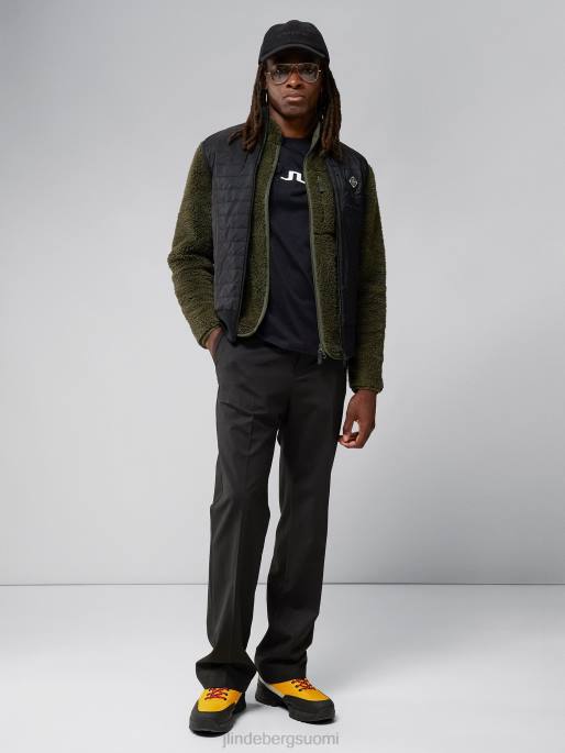 J.Lindeberg becket hybridi vetoketjuliivi miehet musta 4VD02298 vaatetus