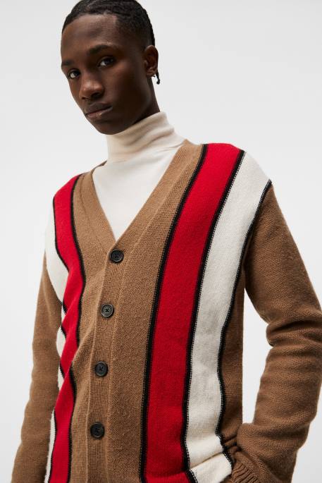 J.Lindeberg cassey-neuletakki miehet voipähkinä 4VD0998 vaatetus