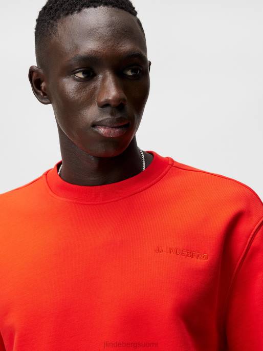 J.Lindeberg chip crew kauluspaita miehet tulenpunainen 4VD01072 vaatetus