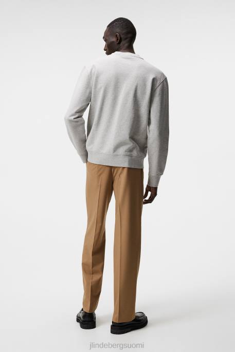 J.Lindeberg chip crew kauluspaita miehet vaaleanharmaa melansi 4VD01071 vaatetus