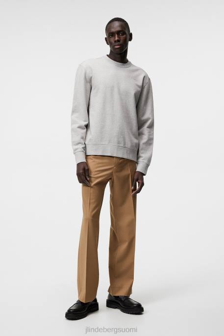 J.Lindeberg chip crew kauluspaita miehet vaaleanharmaa melansi 4VD01071 vaatetus