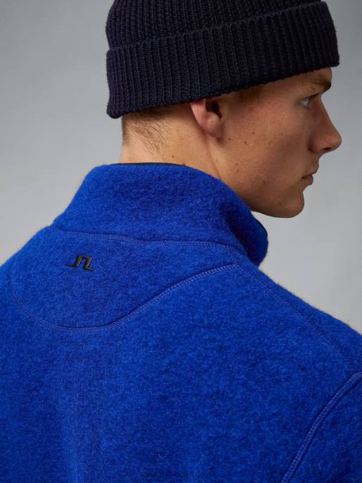 J.Lindeberg dustin villainen fleecetakki miehet merensininen 4VD02327 vaatetus