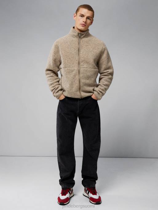J.Lindeberg dustin villainen fleecetakki miehet tiikeriruskea 4VD02325 vaatetus