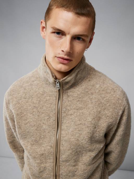 J.Lindeberg dustin villainen fleecetakki miehet tiikeriruskea 4VD02325 vaatetus