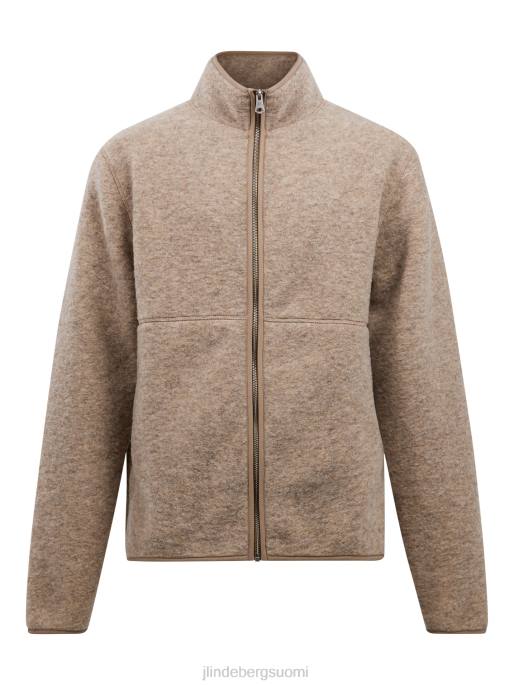 J.Lindeberg dustin villainen fleecetakki miehet tiikeriruskea 4VD02325 vaatetus