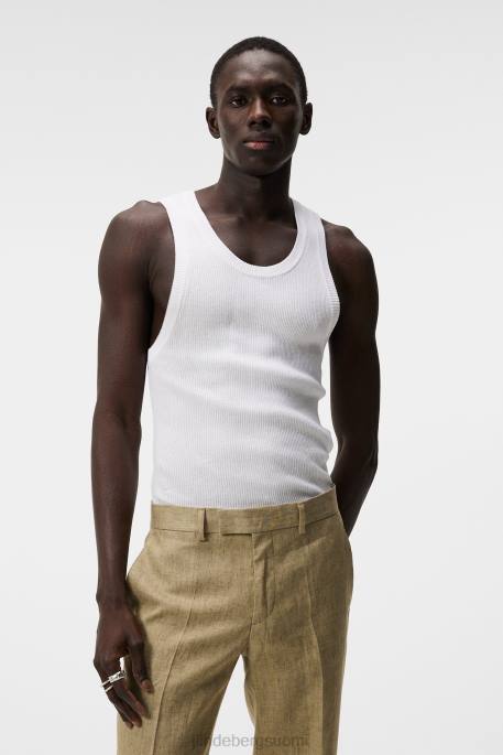 J.Lindeberg ed rib neuloa tankki miehet valkoinen 4VD01030 vaatetus