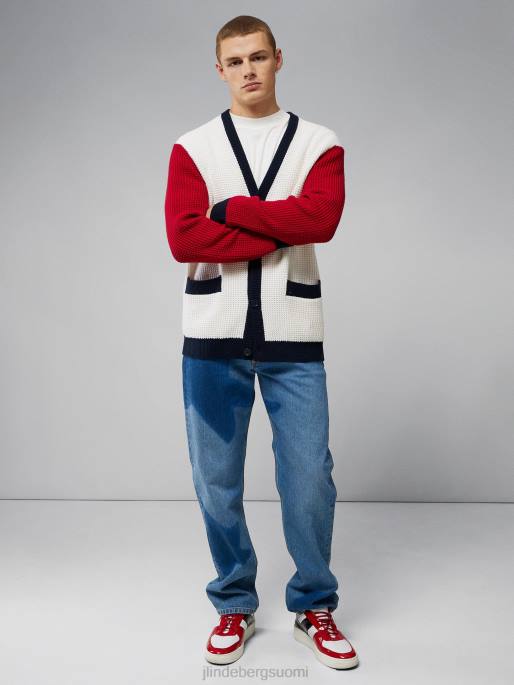 J.Lindeberg estetty neuletakki miehet barbadosin kirsikka 4VD02348 vaatetus