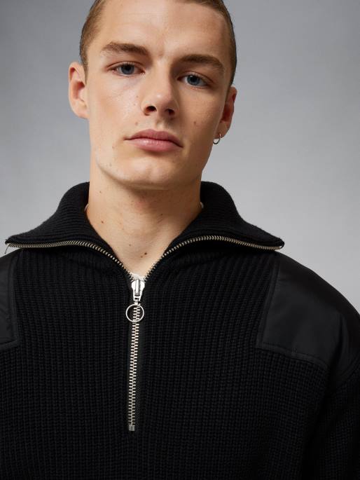 J.Lindeberg ethan chunky villapaita miehet musta 4VD02292 vaatetus