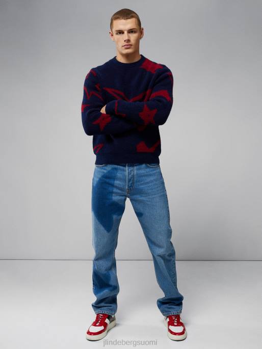 J.Lindeberg glen jacquard villapaita miehet laivasto 4VD02293 vaatetus