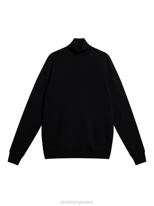 J.Lindeberg lyd merino villapaita miehet musta 4VD01006 vaatetus