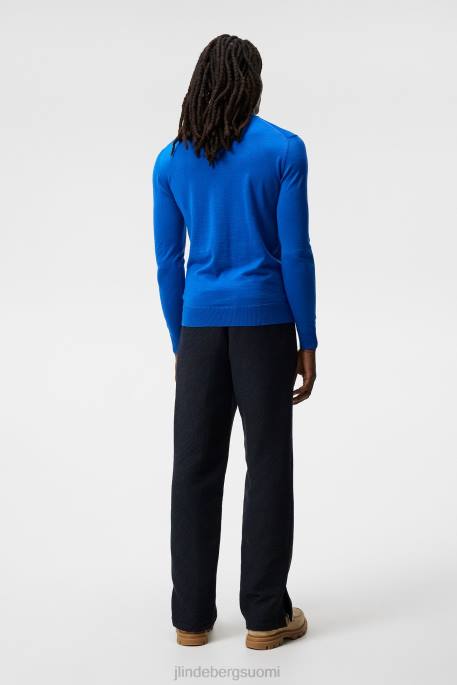 J.Lindeberg lyle kevyt merinovillapaita miehet lapiksen sininen 4VD01055 vaatetus
