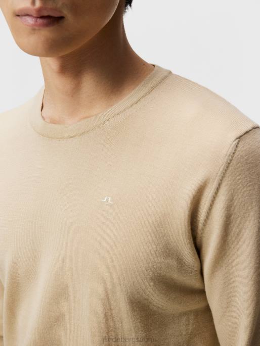 J.Lindeberg lyle kevyt merinovillapaita miehet safari beige 4VD01054 vaatetus