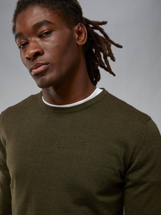 J.Lindeberg lyle merinovilla pusero miehet metsänvihreä 4VD02321 vaatetus