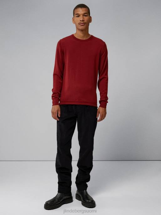 J.Lindeberg lyle merinovilla pusero miehet poltettu tiili 4VD02320 vaatetus