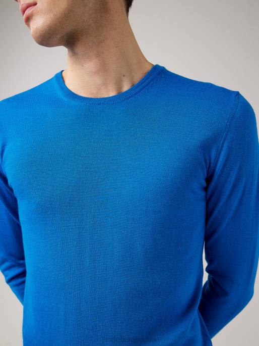 J.Lindeberg nigel silkkivillaneule miehet todellinen sininen 4VD02370 vaatetus