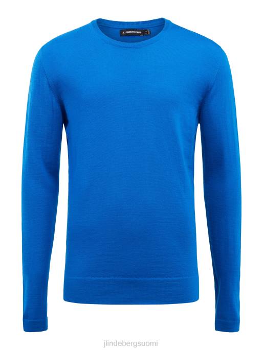 J.Lindeberg nigel silkkivillaneule miehet todellinen sininen 4VD02370 vaatetus