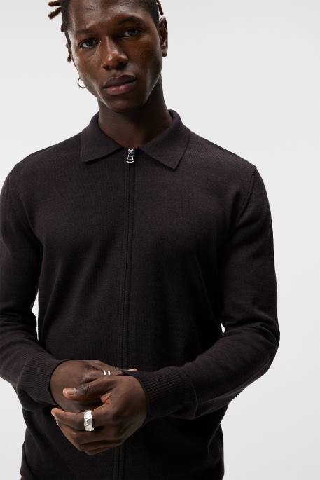 J.Lindeberg nyle merinovilla vetoketjullinen neuletakki miehet delicioso 4VD01012 vaatetus