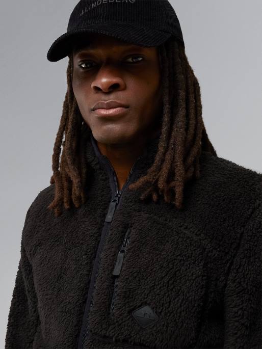 J.Lindeberg patrik pile fleecetakki miehet musta 4VD02269 vaatetus